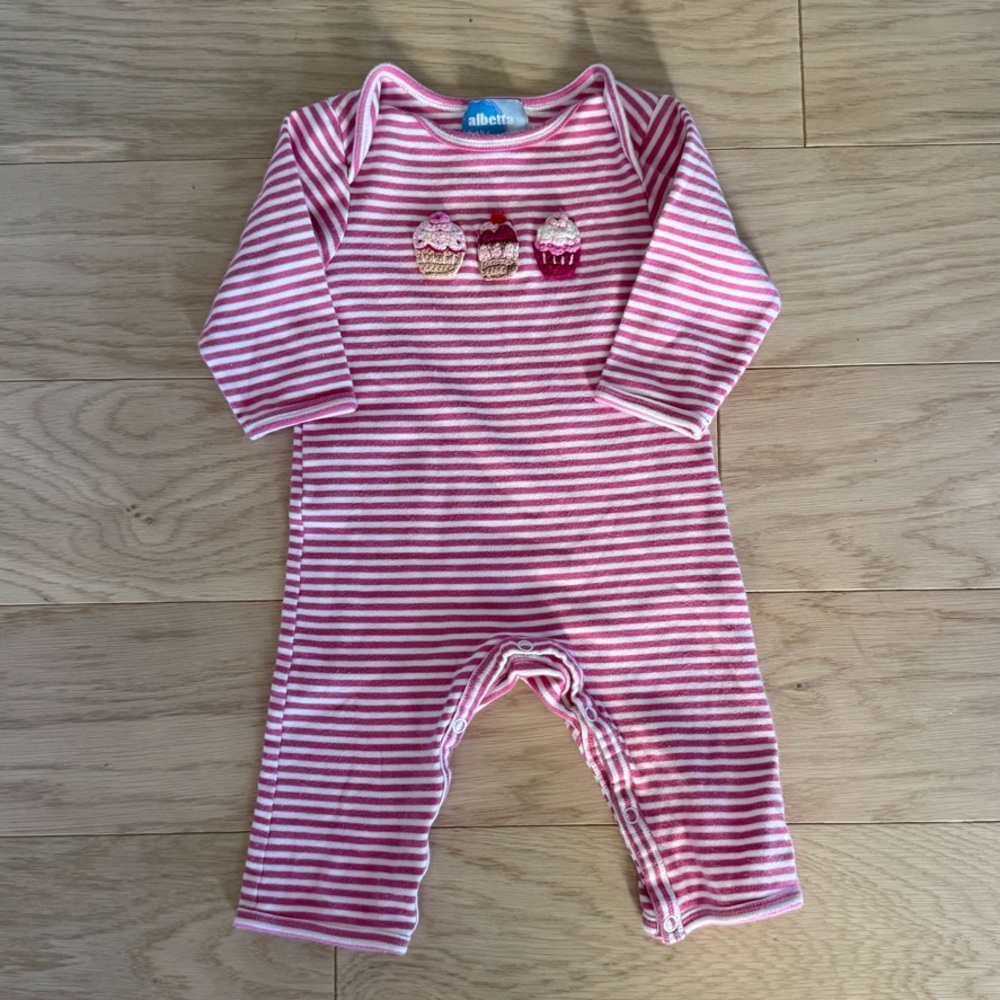 Pink Striped Kids One Piece • 3-6 Months